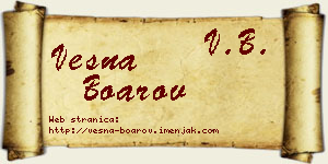 Vesna Boarov vizit kartica